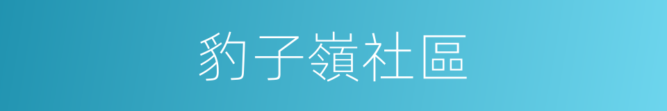 豹子嶺社區的同義詞