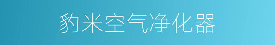 豹米空气净化器的同义词