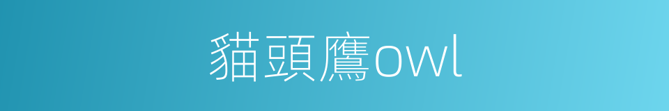 貓頭鷹owl的同義詞