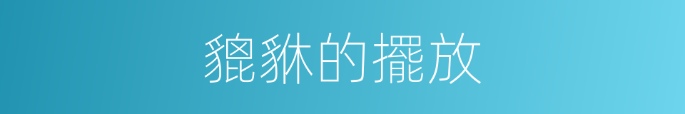 貔貅的擺放的同義詞