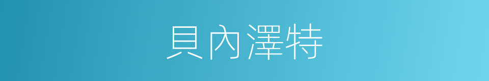 貝內澤特的同義詞