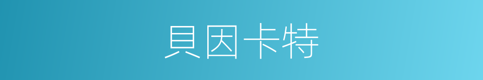 貝因卡特的同義詞