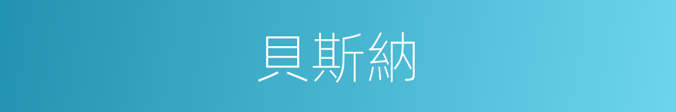 貝斯納的同義詞