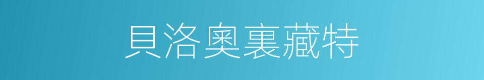 貝洛奧裏藏特的同義詞