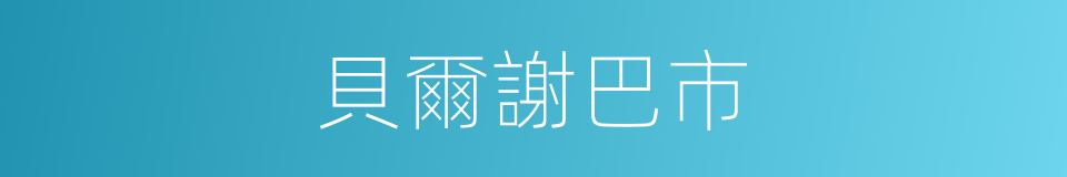 貝爾謝巴市的同義詞