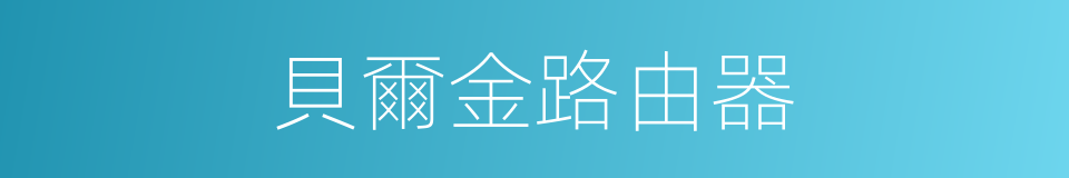 貝爾金路由器的同義詞