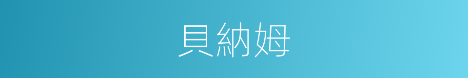 貝納姆的同義詞