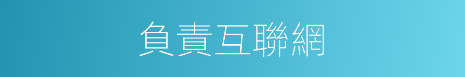 負責互聯網的同義詞