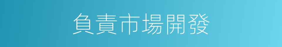 負責市場開發的同義詞
