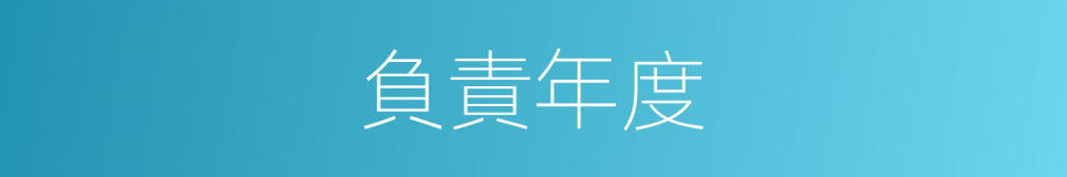 負責年度的同義詞