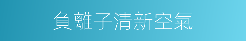 負離子清新空氣的同義詞