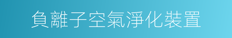 負離子空氣淨化裝置的同義詞