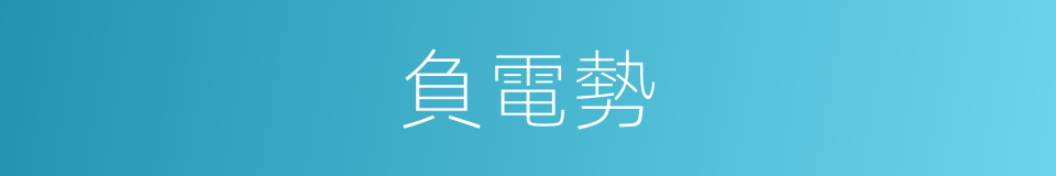 負電勢的同義詞