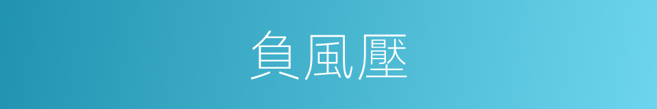 負風壓的同義詞