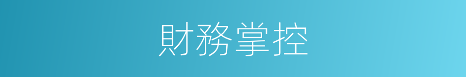 財務掌控的同義詞