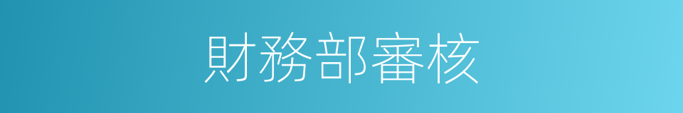 財務部審核的同義詞