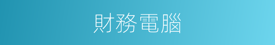 財務電腦的同義詞