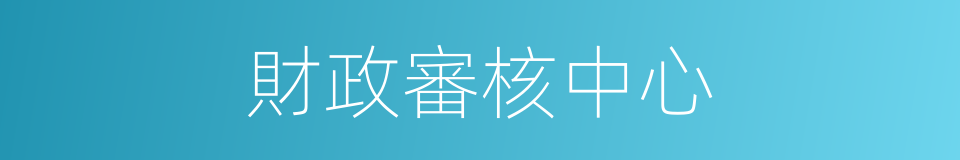 財政審核中心的同義詞