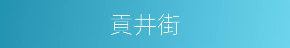 貢井街的同義詞