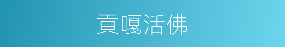 貢嘎活佛的同義詞