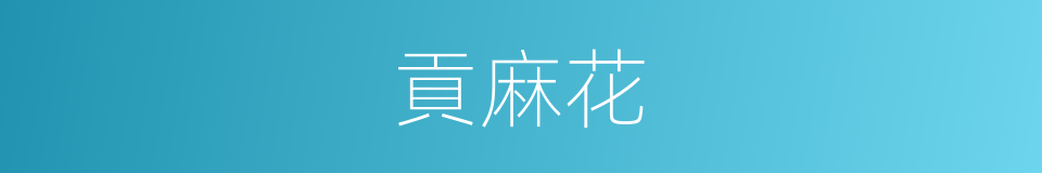 貢麻花的同義詞