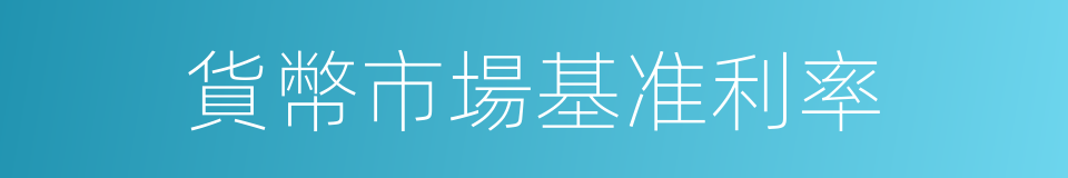 貨幣市場基准利率的同義詞