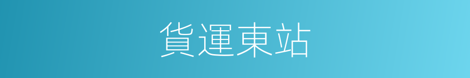 貨運東站的同義詞