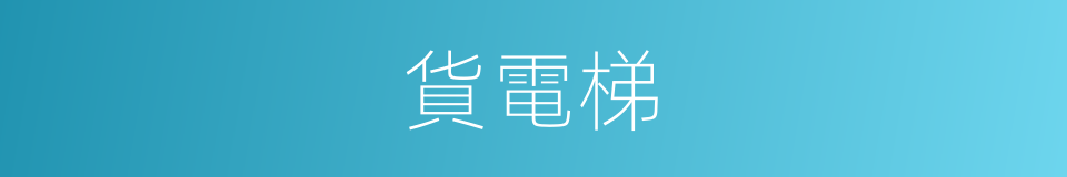 貨電梯的同義詞