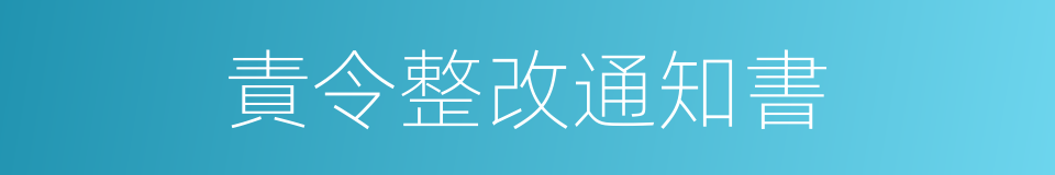 責令整改通知書的同義詞