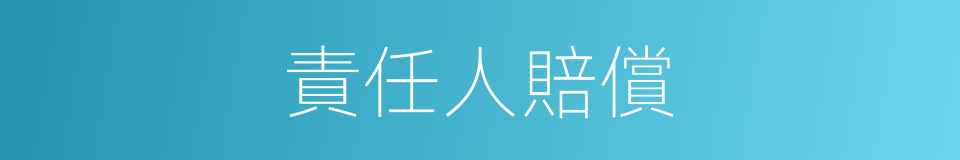 責任人賠償的同義詞