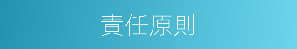 責任原則的同義詞