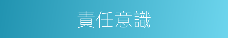 責任意識的同義詞