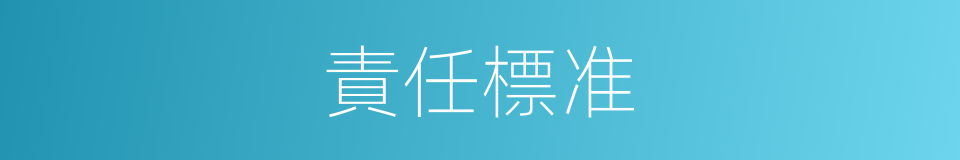 責任標准的同義詞