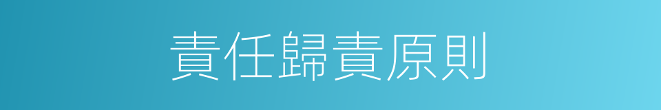 責任歸責原則的同義詞