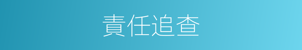 責任追查的同義詞