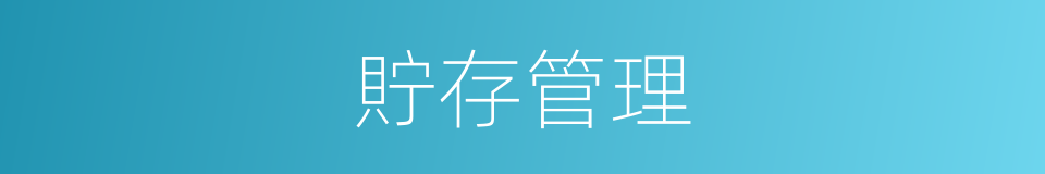 貯存管理的同義詞