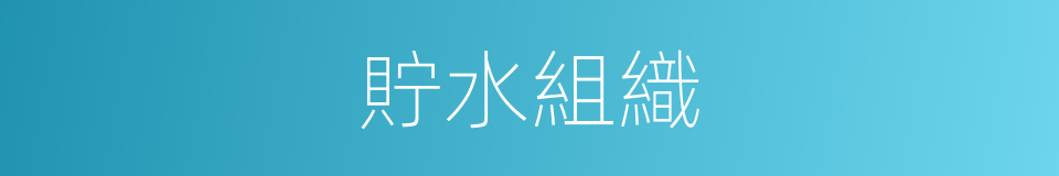 貯水組織的同義詞