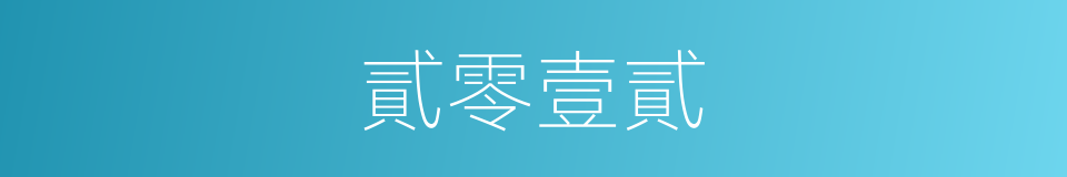 貳零壹貳的同義詞