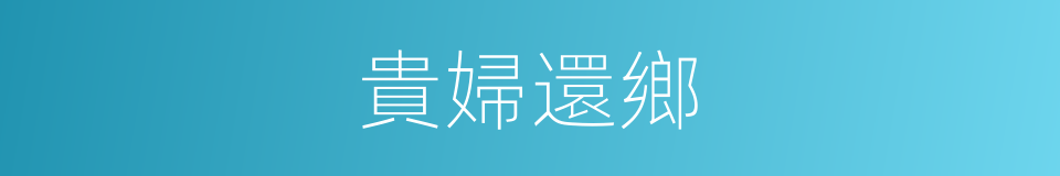 貴婦還鄉的同義詞