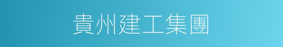 貴州建工集團的同義詞