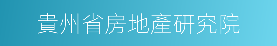 貴州省房地產研究院的同義詞