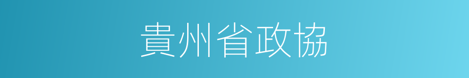 貴州省政協的同義詞