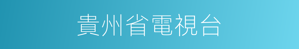 貴州省電視台的同義詞
