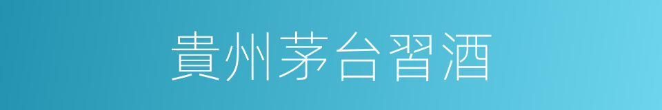 貴州茅台習酒的同義詞