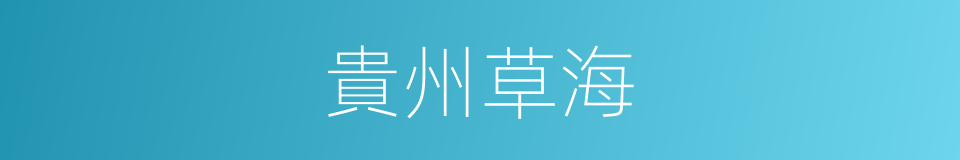 貴州草海的同義詞