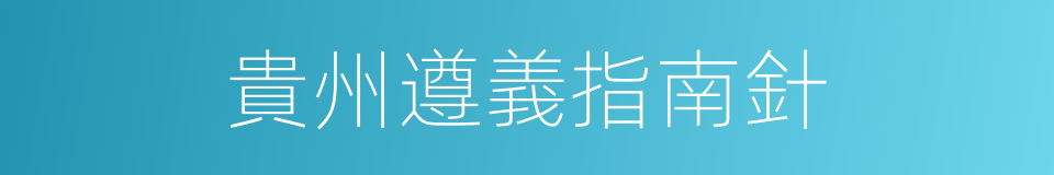 貴州遵義指南針的同義詞