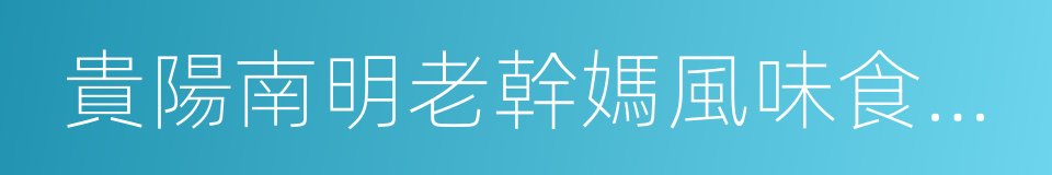 貴陽南明老幹媽風味食品有限責任公司的同義詞