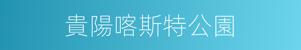 貴陽喀斯特公園的同義詞