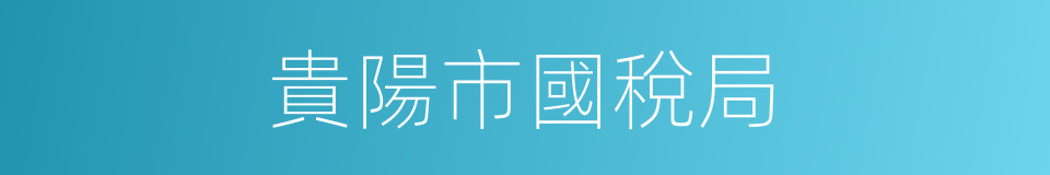 貴陽市國稅局的同義詞