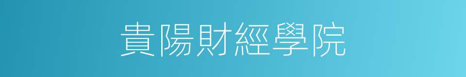 貴陽財經學院的同義詞